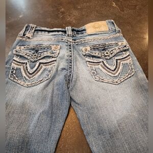 Women's size 26 cropped distress straight leg jeans